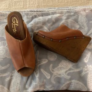 Women’s leather Sbicca Wedges
